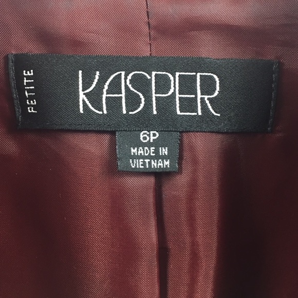 💝Kasper Cute Career Blazer Burgundy/Rust Color💝 - Picture 3 of 5